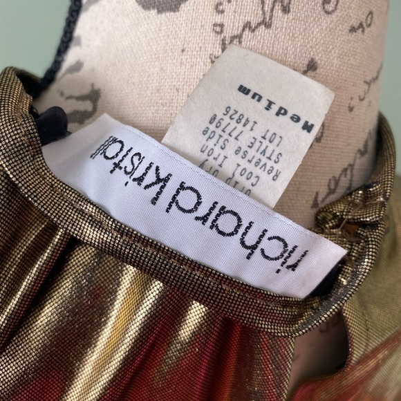 Richard Kristall vintage metallic gold top with shoulder pads. Size Medium - Picture 7 of 10